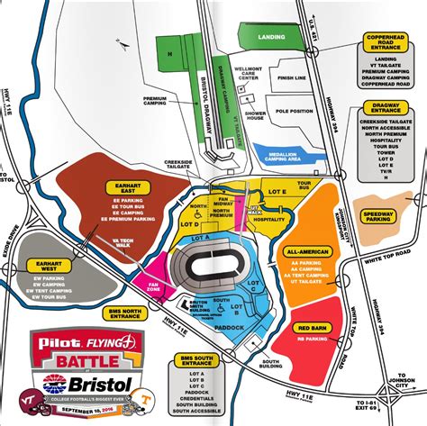 bristol motor speedway handicap parking|Parking and Tailgating